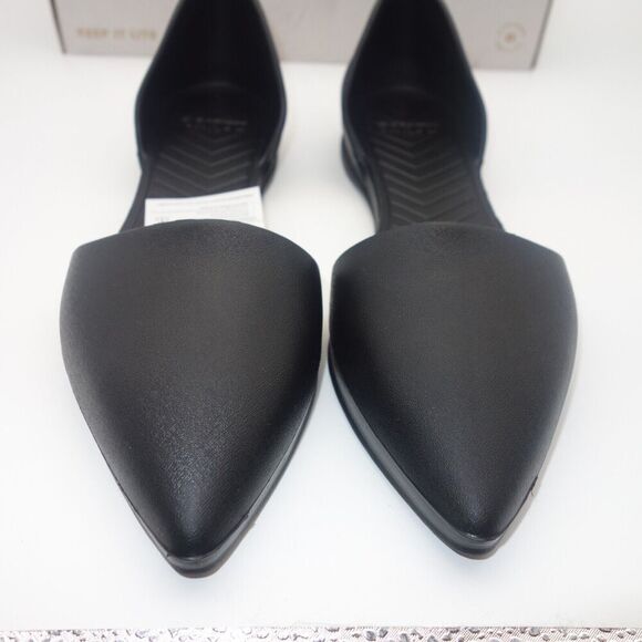 NEW Native Audrey Black Rubber Flats Slip On Dress Shoes  Women's Size 5 - Picture 6 of 9